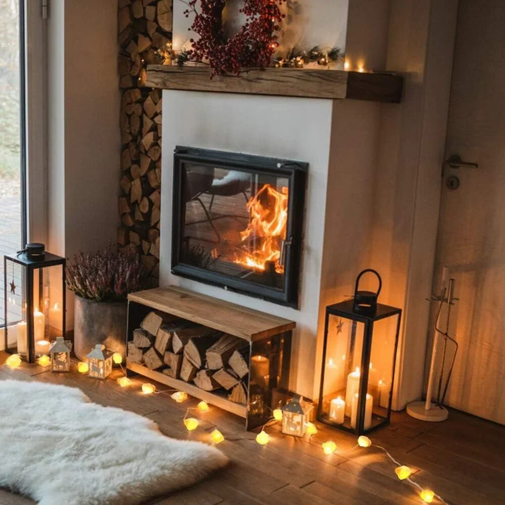 Himalayan Salt Rock String Lights Natural Hand Carved Salt Crystal LED Fairy NEW